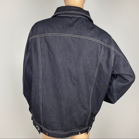 NEW WEWOREWHAT REVOLVE OVERSIZED DENIM JACKET - Picture 7 of 8
